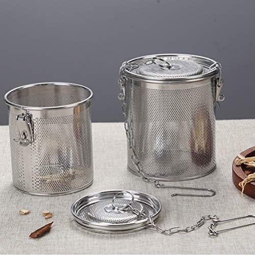 Yardwe Stainless Steel Tea Ball Strainer, Tea infuser with Extended Chain Hook, Fine Mesh Cooking Infuser for Loose Leaf Tea Seasonings (5.5 x 5.9 Inch) - Image 8