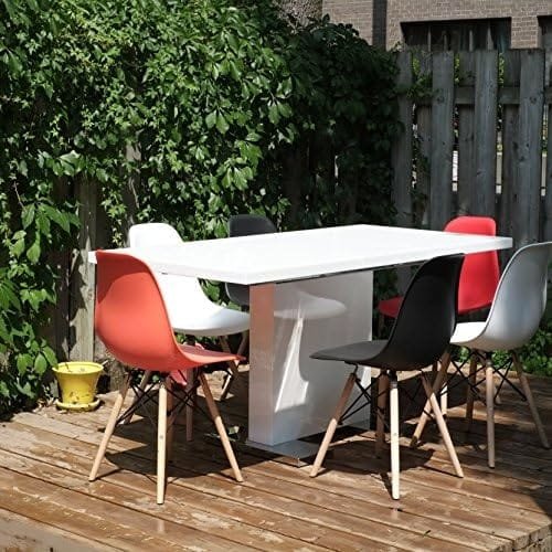 Inspirer Studio IRIS Extendible Dining Table Pedestal Table MDF High-Gloss White - Image 8