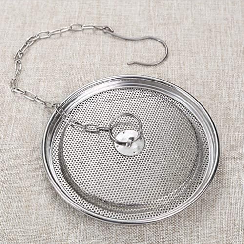 Hemoton Tea Ball Infuser Stainless Steel Mesh Seasoning Bag Filter Cooking Strainer Basket for Spices Loose Leaf Tea (14x15 Silver) - Image 6