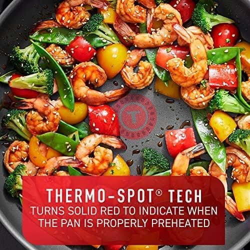 T-fal Platinum Stainless Steel Fry Pan 12 Inch Induction Oven Safe up to 500F Cookware, Pots and Pans, Dishwasher Safe Silver - Image 5
