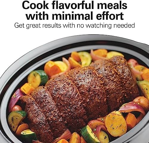 Hamilton Beach Slow Cooker, Extra Large 10 Quart, Stay or Go Portable With Lid Lock, Dishwasher Safe Crock, Black (33195) - Image 6
