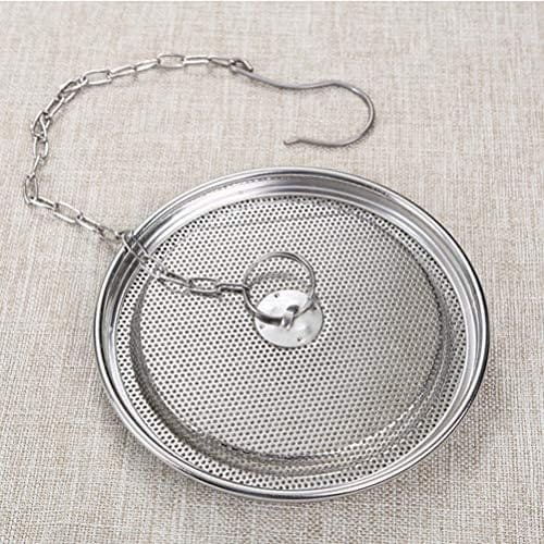 Yardwe Stainless Steel Tea Ball Strainer, Tea infuser with Extended Chain Hook, Fine Mesh Cooking Infuser for Loose Leaf Tea Seasonings (5.5 x 5.9 Inch) - Image 6