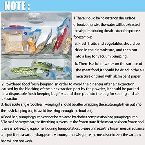 Daarcin 3 Size 40pcs Sous Vide Bags BPA Free Reusable Vacuum Sealer Bags Kit Keep Food Flesh with 1 Vacuum Hand Pump and 2 Sealing Clips - Image 9