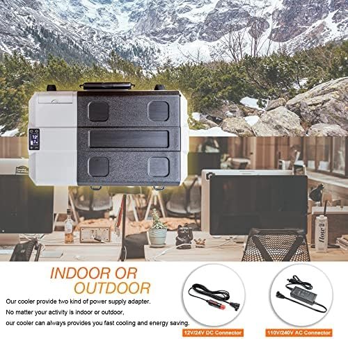 cho POWER SPORTS Portable Freezer Cooler AC/DC Compressor Refrigerator Fridge Trolley Wheels for Truck RV Boat Party Picnic Camping (42 Liter) - Image 8