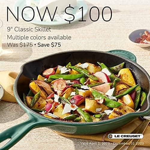 Le Creuset Classic Cast Iron Handle Skillet, 9", Cerise - Image 6