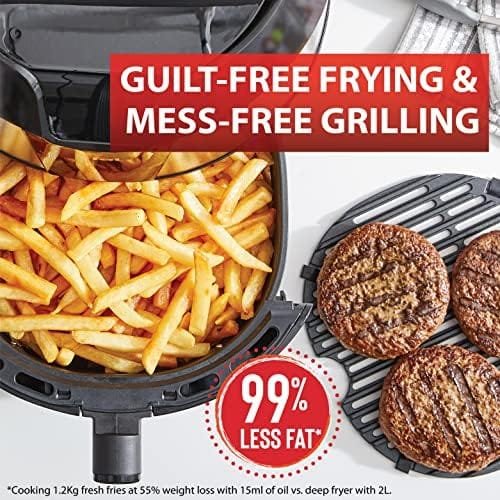 T-fal Easy Fry XXL Air Fryer & Grill Combo with One-Touch Screen, 8 Preset Programs, 5.9 quarts, Black & Stainless Steel - Image 5