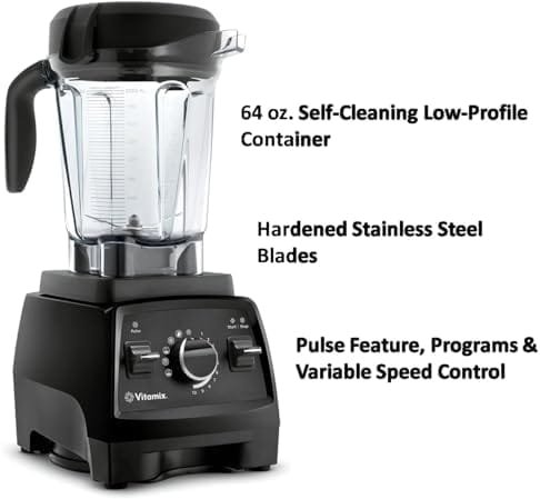 Newest 2024 Vitamix Professional Series 750 Blender Pro 750, 64 oz. Self-Cleaning Low-Profile Container, Professional-Grade, Programs Settings, Stainless-Steel Blades, with Recipes Book + Mini-Tamper - Image 3