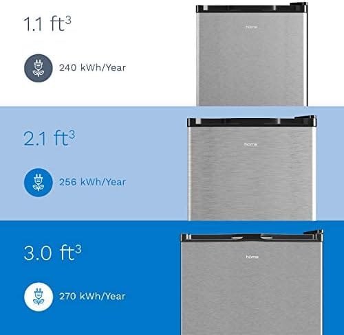 hOmelabs Upright Freezer - 3.0 Cubic Feet Compact Reversible Single Door Vertical Freezer with Adjustable Thermostat and Child Door Lock - Table Top Mini Freezing Machine for Office Dorm or Apartment - Image 8