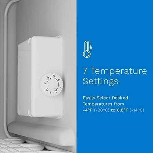 hOmelabs Upright Freezer - 3.0 Cubic Feet Compact Reversible Single Door Vertical Freezer with Adjustable Thermostat and Child Door Lock - Table Top Mini Freezing Machine for Office Dorm or Apartment - Image 4