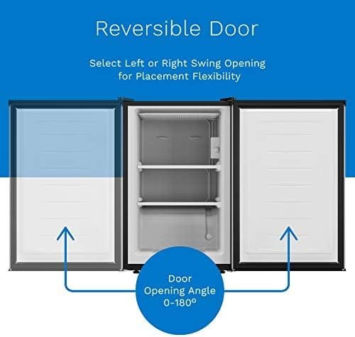 hOmelabs Upright Freezer - 3.0 Cubic Feet Compact Reversible Single Door Vertical Freezer with Adjustable Thermostat and Child Door Lock - Table Top Mini Freezing Machine for Office Dorm or Apartment - Image 6