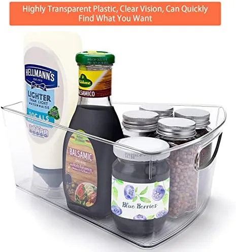 Lazy Susan Organizer 10.2"x 9.4"x4" for 26" Diameter Corner Lazy Susan Cabinet, Set of 8 Plastic Clear Lazy Susan Bins, 1/8 Wedge 4" Deep Kitchen Corner Storage Bin - Image 7