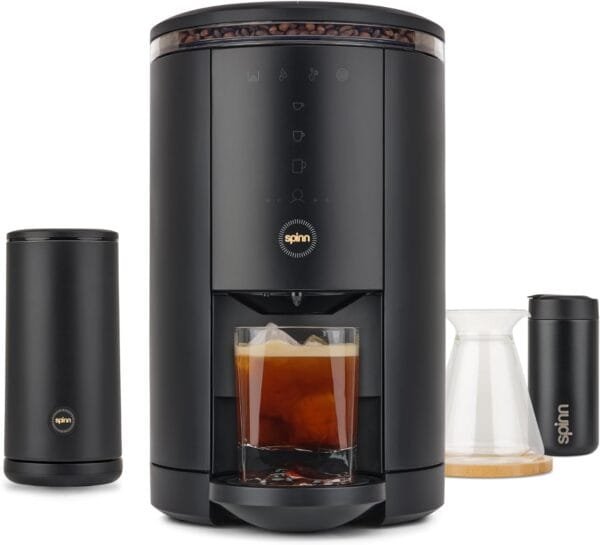 SPINN Coffee & Espresso Machine with Milk Frother Bundle, Smart WiFi Automatic Coffee, Cold Brew Machine, Automatic Coffee Foam Maker for Latte, Single Serve & Zero-Waste, Black - Image 2