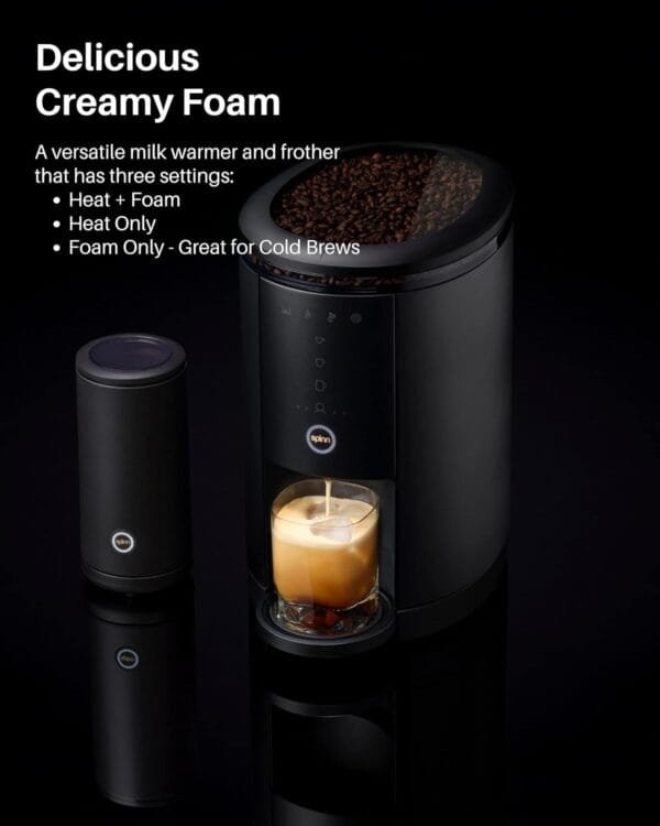 SPINN Coffee & Espresso Machine with Milk Frother Bundle, Smart WiFi Automatic Coffee, Cold Brew Machine, Automatic Coffee Foam Maker for Latte, Single Serve & Zero-Waste, Black - Image 10