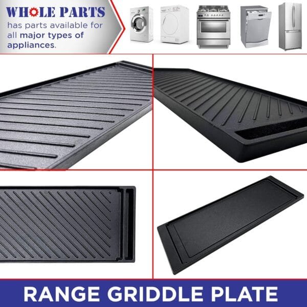 Whole Parts Range Griddle Plate Part # DG61-00859A - Replacement & Compatible With Some Samsung Ranges - Replaces AP5957987, 4011077 - Non-OEM Samsung Appliance Parts & Accessories - 2 Yr Warranty - Image 6