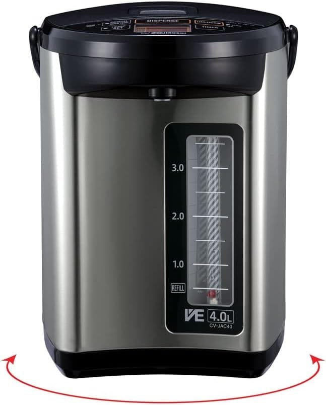 Zojirushi NP-NWC10XB Pressure Induction Heating Rice Cooker & Warmer, 5.5 Cup, Stainless Black, Made in Japan & CV-JAC40XB Water Boiler & Warmer, 4.0-Liter, Stainless Black - Image 6