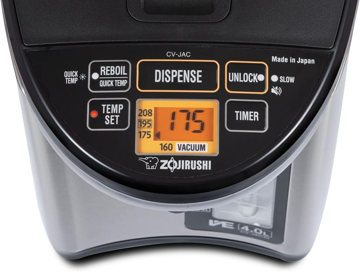 Zojirushi NP-NWC10XB Pressure Induction Heating Rice Cooker & Warmer, 5.5 Cup, Stainless Black, Made in Japan & CV-JAC40XB Water Boiler & Warmer, 4.0-Liter, Stainless Black - Image 7