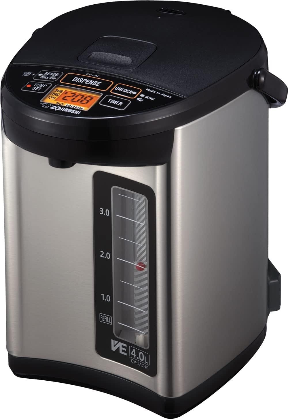 Zojirushi NP-NWC10XB Pressure Induction Heating Rice Cooker & Warmer, 5.5 Cup, Stainless Black, Made in Japan & CV-JAC40XB Water Boiler & Warmer, 4.0-Liter, Stainless Black - Image 5