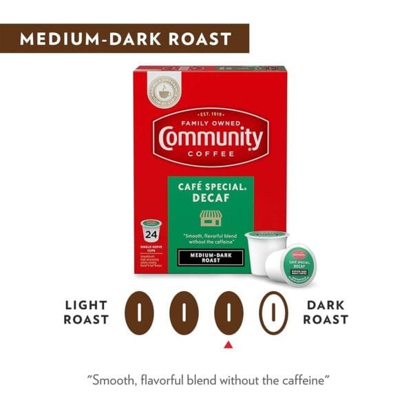 Community Coffee Café Special 36 Count Coffee Pods, Medium Dark Roast Decaf, Compatible with Keurig 2.0 K-Cup Brewers - Image 5