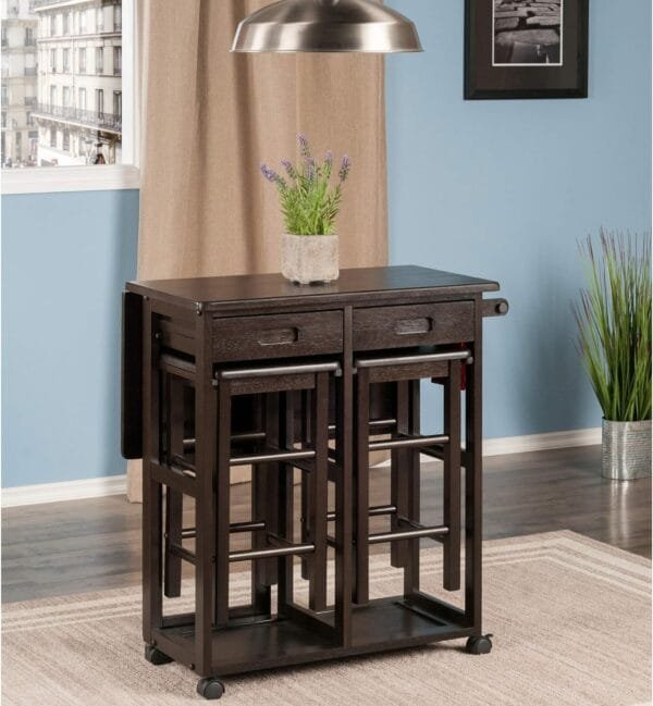 Winsome Suzanne 3-PC Set Space Saver Kitchen, Coffee Finish, 29.61x29.13x32.76 - Image 15