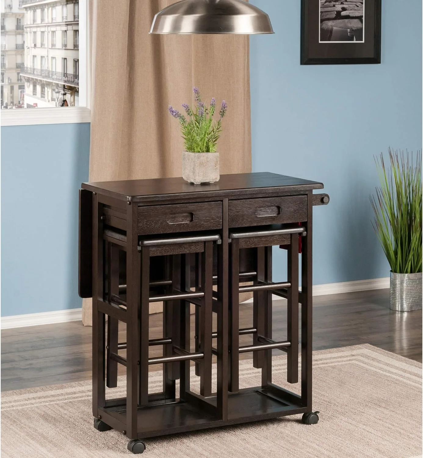 Winsome Suzanne 3-PC Set Space Saver Kitchen, Coffee Finish, 29.61x29.13x32.76 - Image 15