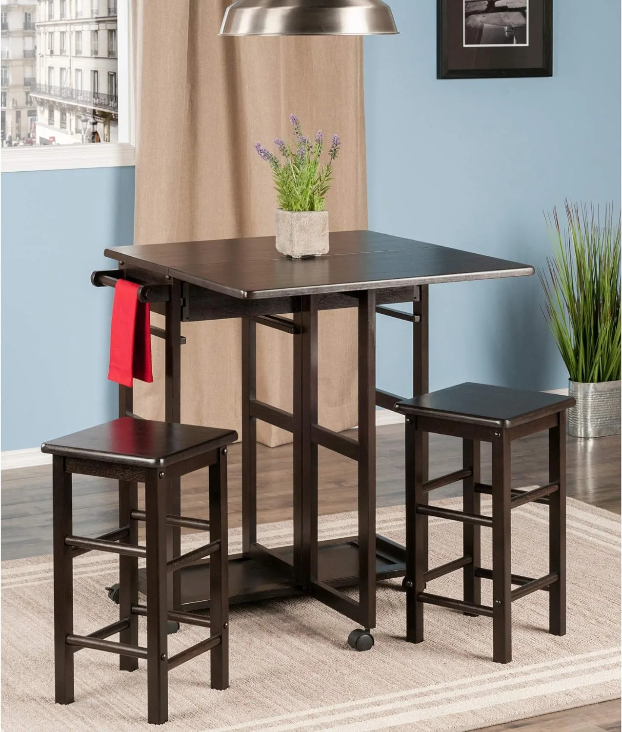 Winsome Suzanne 3-PC Set Space Saver Kitchen, Coffee Finish, 29.61x29.13x32.76 - Image 16