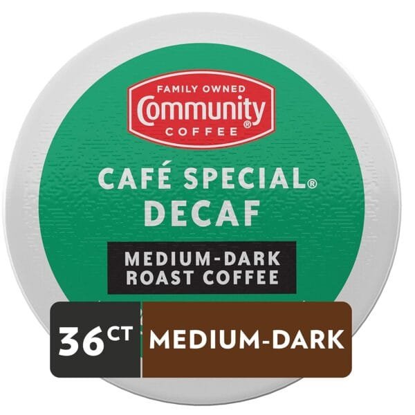 Community Coffee Café Special 36 Count Coffee Pods, Medium Dark Roast Decaf, Compatible with Keurig 2.0 K-Cup Brewers - Image 3