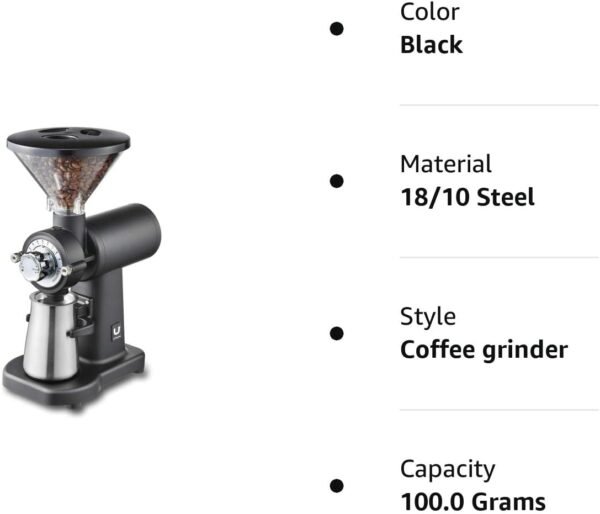 070s Electric Coffee Grinder (110~220v) / flat Titanium burr 60mm / 20 steps can be set (Black) / (Made in Korea) - Image 8