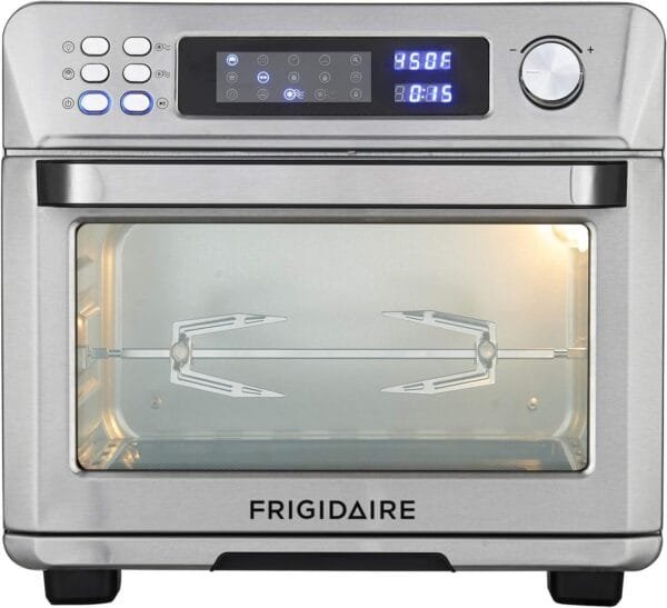 Frigidaire EAFO111-SS Air Fryer Oven, Digital, 26 Quart 10-in-1 Countertop Toaster Oven & Air Fryer Combo - Grill, Rotisserie, Dehydrator, Pizza Oven, & More, Stainless Steel,Silver - Image 4