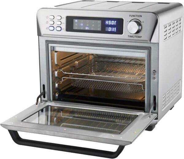 Frigidaire EAFO111-SS Air Fryer Oven, Digital, 26 Quart 10-in-1 Countertop Toaster Oven & Air Fryer Combo - Grill, Rotisserie, Dehydrator, Pizza Oven, & More, Stainless Steel,Silver - Image 6