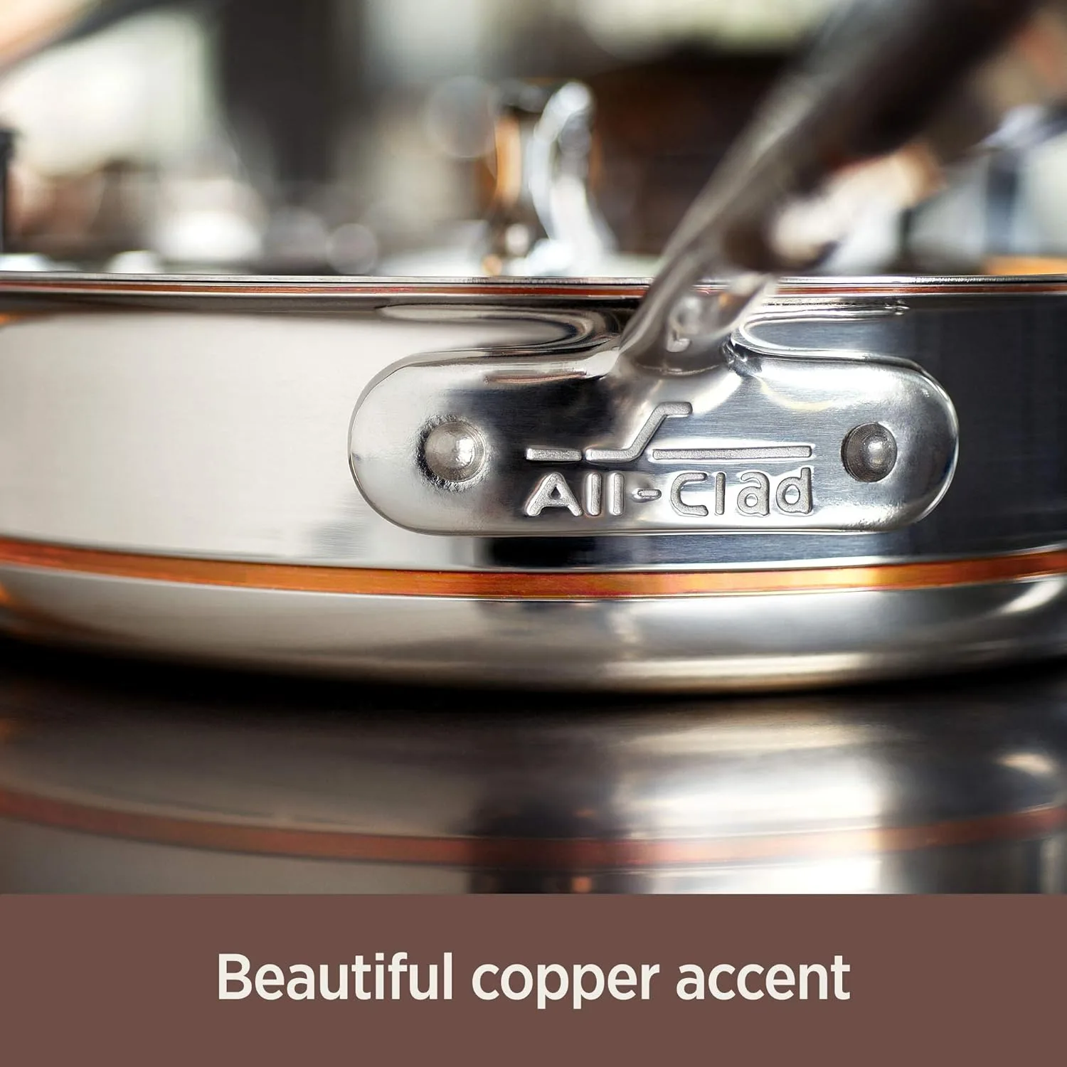 All-Clad Copper Core 5-Ply Stainless Steel Sauté Pan with Steel Lid 5 Quart Induction Oven Broiler Safe 600F Pots and Pans, Cookware Silver - Image 9