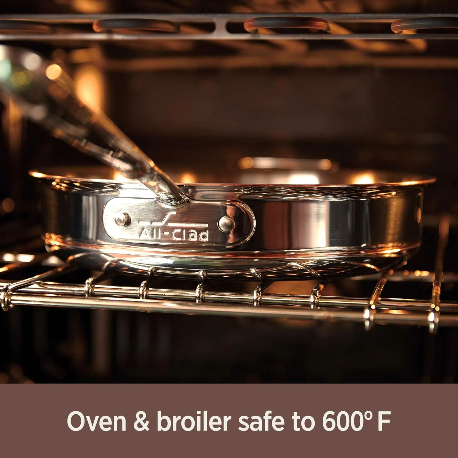 All-Clad Copper Core 5-Ply Stainless Steel Sauté Pan with Steel Lid 5 Quart Induction Oven Broiler Safe 600F Pots and Pans, Cookware Silver - Image 8