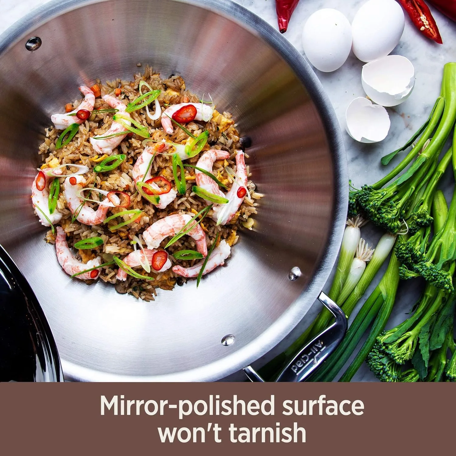 All-Clad Copper Core 5-Ply Stainless Steel Sauté Pan with Steel Lid 5 Quart Induction Oven Broiler Safe 600F Pots and Pans, Cookware Silver - Image 4
