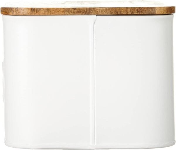 Mud Pie Circa Bread Box white, 5 1/4" x 12" - Image 4