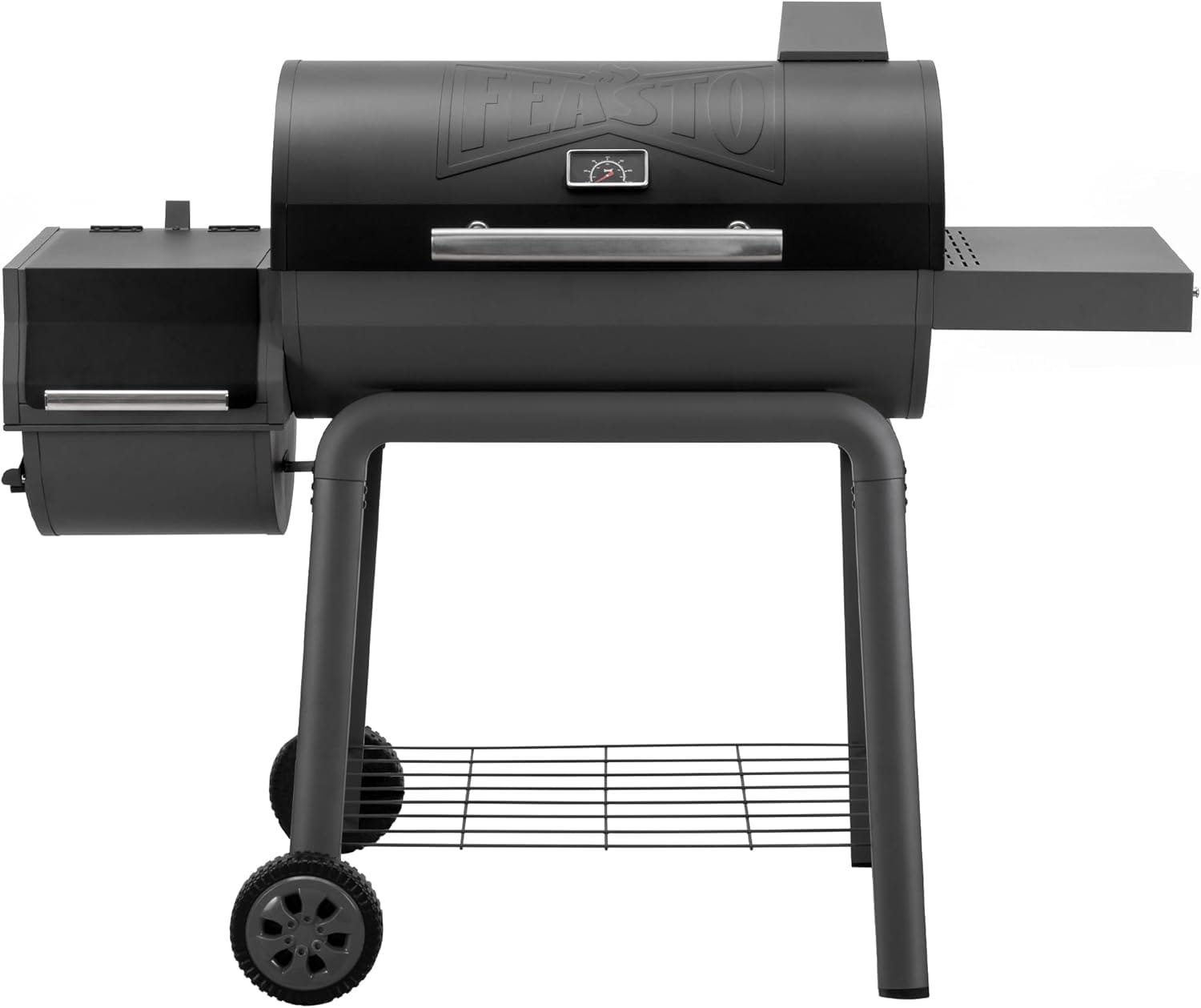 BBQ Charcoal Grill with Offset Smoker Grill and Side Table, 30-In Heavy-Duty Outdoor BBQ Grill with 832 Sq. In. Cooking Space for Outdoor Barbecue in Backyard, Patio and Parties, Black - Image 2