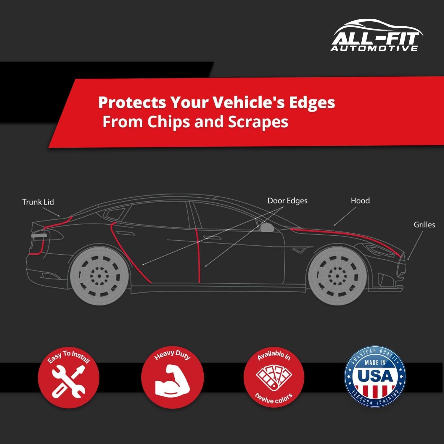 All-Fit Automotive Car Door Edge Protector – Universal DIY Edge Trim to Prevent Scratches & Dings – Flexible Adhesive Molding Trim for Cars, Trucks & SUVs (10 Ft - Silver) - Image 8