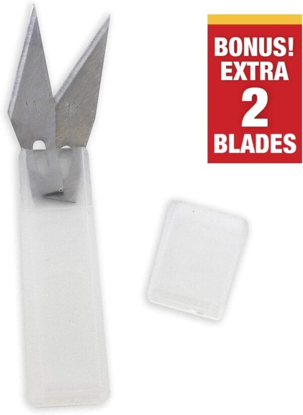 BAZIC Precision Knife + 2 Blades, Craft Cutter w/Safety Cap, #11 Fine Point Blade, Easy-Change Blade System, Cutting Knives for Art Supply, 24-Pack - Image 4