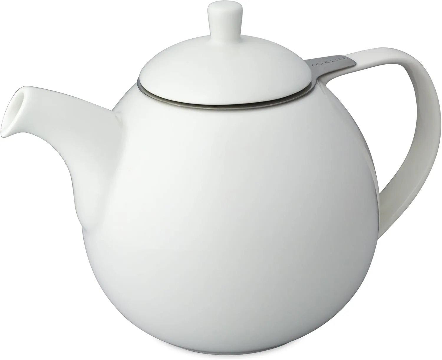 FORLIFE Curve Teapot with Infuser, 45-Ounce, White - Image 2