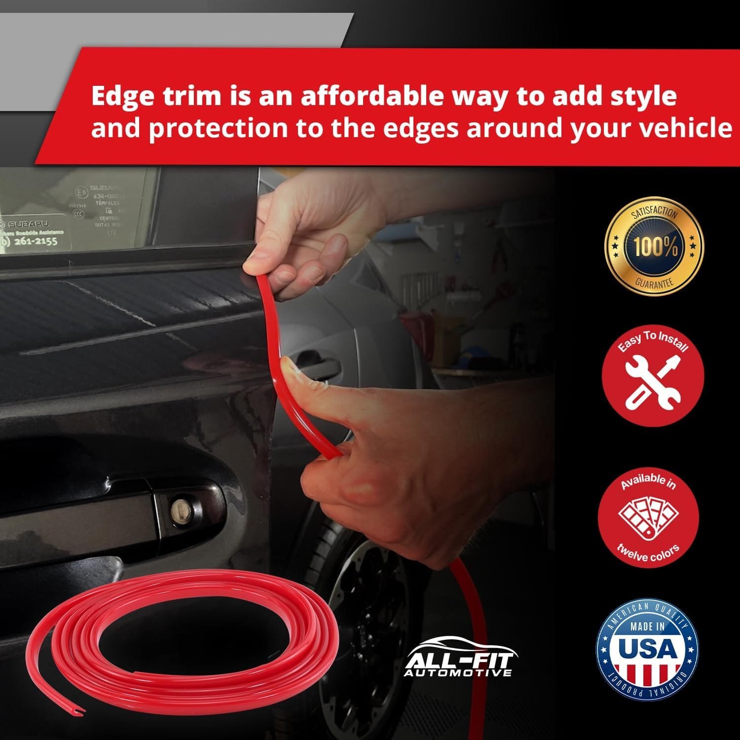 All-Fit Automotive Car Door Edge Protector – Universal DIY Edge Trim to Prevent Scratches & Dings – Flexible Adhesive Molding Trim for Cars, Trucks & SUVs (10 Ft - Silver) - Image 3