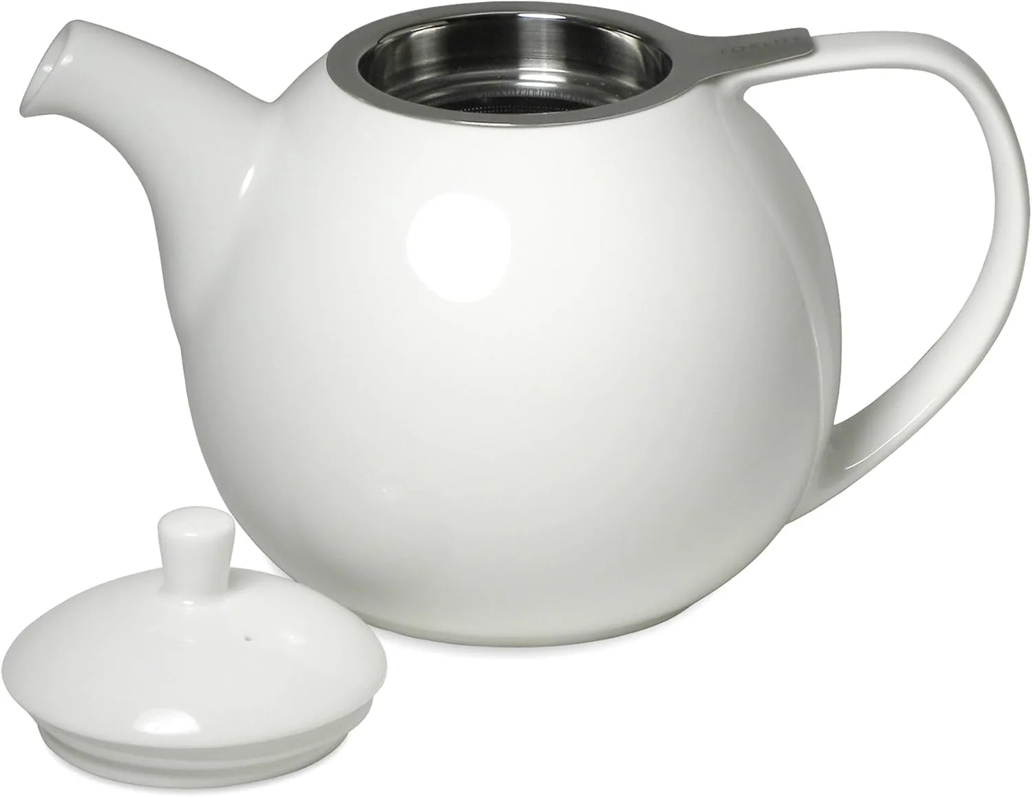 FORLIFE Curve Teapot with Infuser, 45-Ounce, White - Image 4